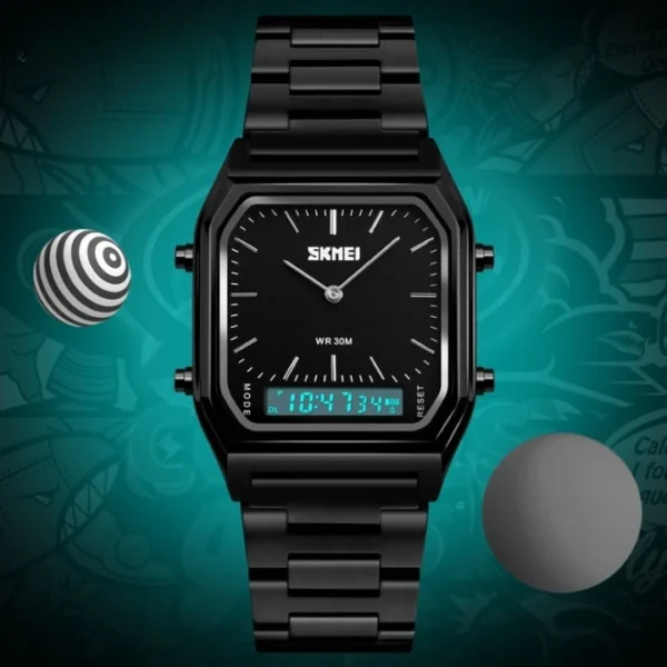 ساعت مچی عقربه‌ای مردانه اسکمی مدل SKMEI 1220 BK - Image 3