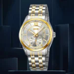 ساعت مچی مردانه اسکمی 9319 | ساعت استیل دو رنگ شیک و کلاسیک - Image 2